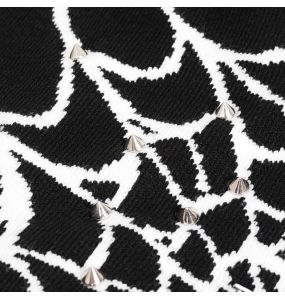 Black and White Spider Web Beanie