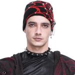 Black and Red Spider Web Beanie