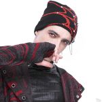 Black and Red Spider Web Beanie