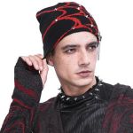 Bonnet 'Red Spider Web' Noir