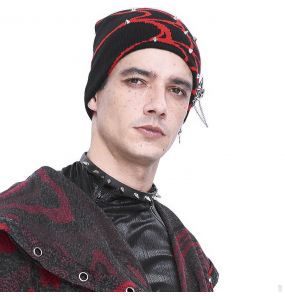 Black and Red Spider Web Beanie