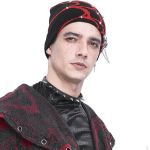 Black and Red Spider Web Beanie