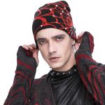 Black and Red Spider Web Beanie