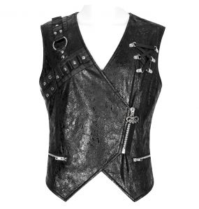 Gilet Asymétrique 'Dubius' Noir