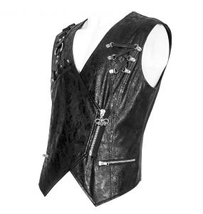 Gilet Asymétrique 'Dubius' Noir