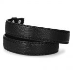 Black Python Leather New Rock Belt