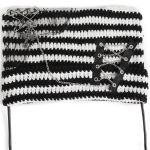 Black and White Striped 'Liuva' Beanie