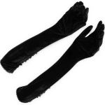 Gants 'Alicia' en Velours Noir