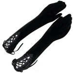 Gants 'Alicia' en Velours Noir