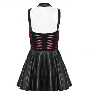 Black and Red 'Willow' Mini Dress
