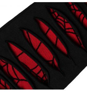 Black and Red 'Willow' Long Cut Gloves