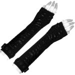 Black 'Willow' Long Cut Gloves