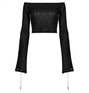 Black 'Geloyra' Long Sleeves Top