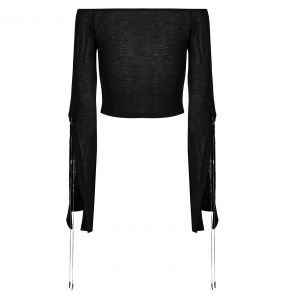 Black 'Geloyra' Long Sleeves Top