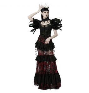 Black Artificial Feathers 'Raven' Shoulder Accessory