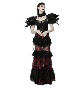 Black Artificial Feathers 'Raven' Shoulder Accessory