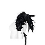 Black Artificial Feathers 'Raven' Shoulder Accessory