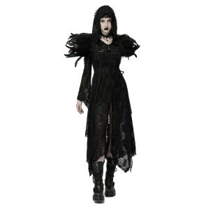 Black Artificial Feathers 'Raven' Shoulder Accessory