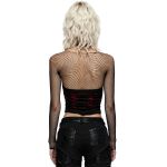 Crop Top 'Willow' Noir et Rouge