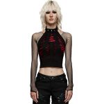 Crop Top 'Willow' Noir et Rouge