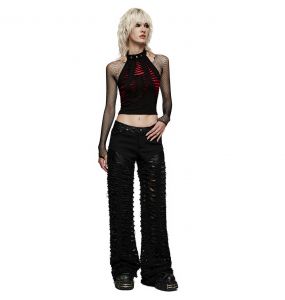 Crop Top 'Willow' Noir et Rouge