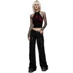 Crop Top 'Willow' Noir et Rouge