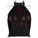 Crop Top 'Willow' Noir et Rouge