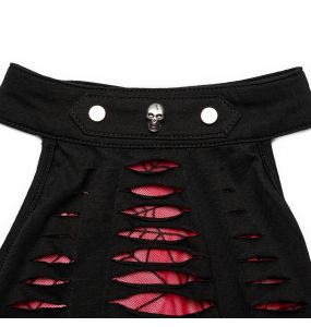 Crop Top 'Willow' Noir et Rouge