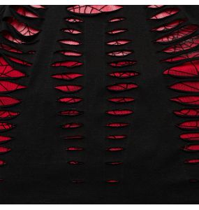 Crop Top 'Willow' Noir et Rouge