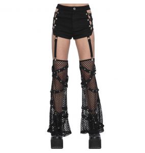 Sexy Black 'Talida' Hot Pants with Suspenders