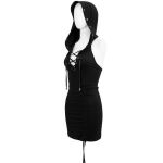 Black 'Gelvira' Hooded Mini Dress