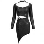 Black 'Geloyra' Asymmetric Dress