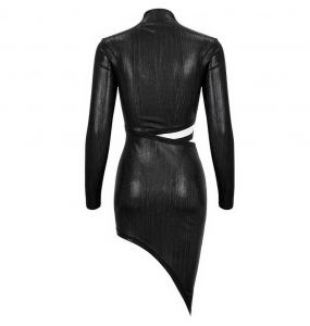 Black 'Geloyra' Asymmetric Dress