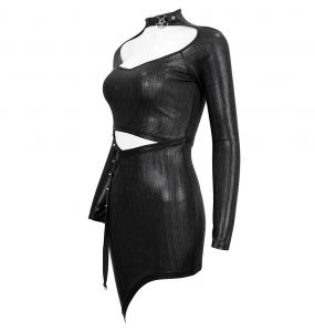 Black 'Geloyra' Asymmetric Dress