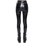 Leggings 'Geloyra' en Vinyle Noir Verni