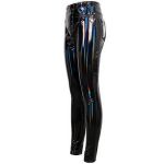 Leggings 'Geloyra' en Vinyle Noir Verni