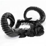 Serre-Tête'Gothic Roses Horns' Noir