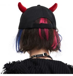 Black and Red 'Demon' Cap