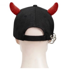 Black and Red 'Demon' Cap