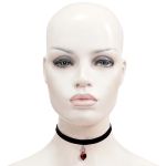 Choker 'Blood Drop' Noir et Rouge