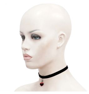 Choker 'Blood Drop' Noir et Rouge