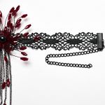 Choker 'Goth Blood Drop' Noir et Rouge