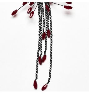 Choker 'Goth Blood Drop' Noir et Rouge