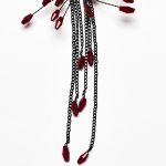 Choker 'Goth Blood Drop' Noir et Rouge