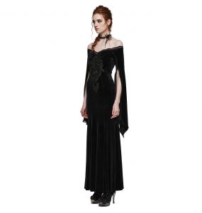 Robe 'Emalia' en Velours Noir