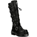 Black Itali and Nomada Leather New Rock Metallic High Boots