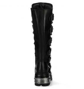 Black Itali and Nomada Leather New Rock Metallic High Boots