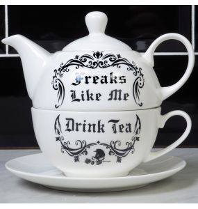 Service à Thé 'Freaks Like Me Drink Tea'