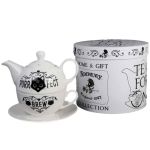 Porcelain 'Purrfect Brew' Tea Set