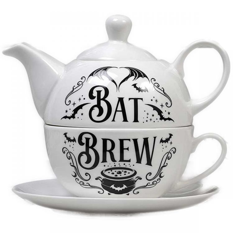 Porcelain 'Bat Brew' Tea Set